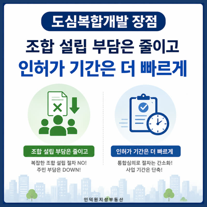 도심복합개발 방식이 뜨는 이유 — 신탁방식·조합방식 장단점과 성공사례 비교