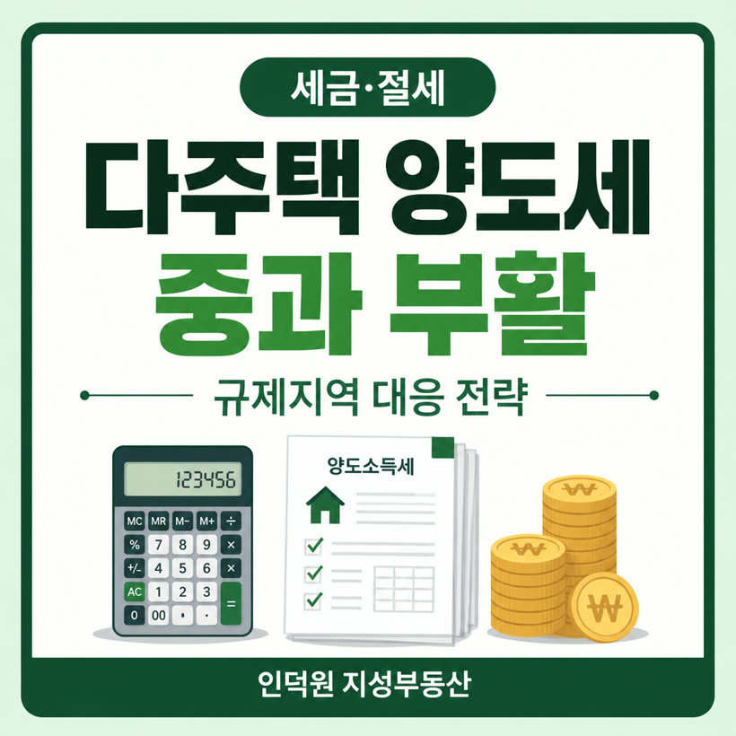 다주택자 양도세 중과 부활, 서울·경기 규제지역 대응 세제 합리화 방안 전망