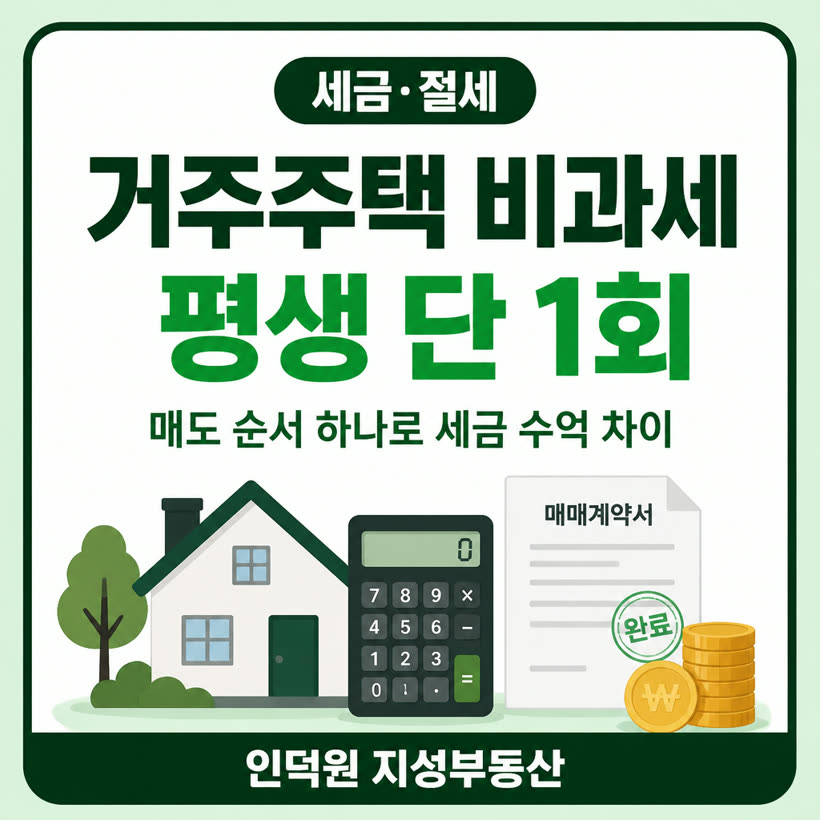 주택임대사업자 거주주택 비과세 평생 1회 혜택, 매도 순서 하나로 세금 수억 차이