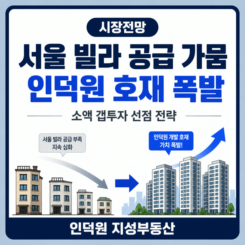 서울 빌라 공급 가뭄에 인덕원 호재 폭발! 장기보유특별공제 폐지 논란 속 소액 갭투자 선점 전략